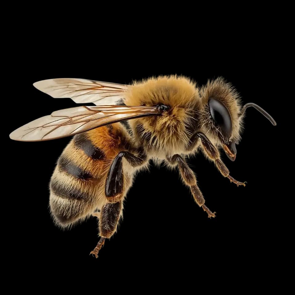 Abeja en vuelo