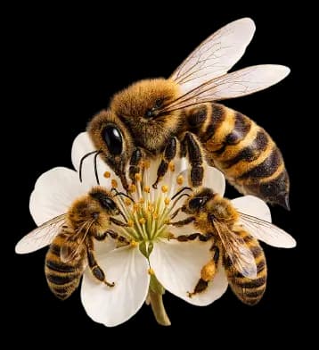 Abejas representando material biológico